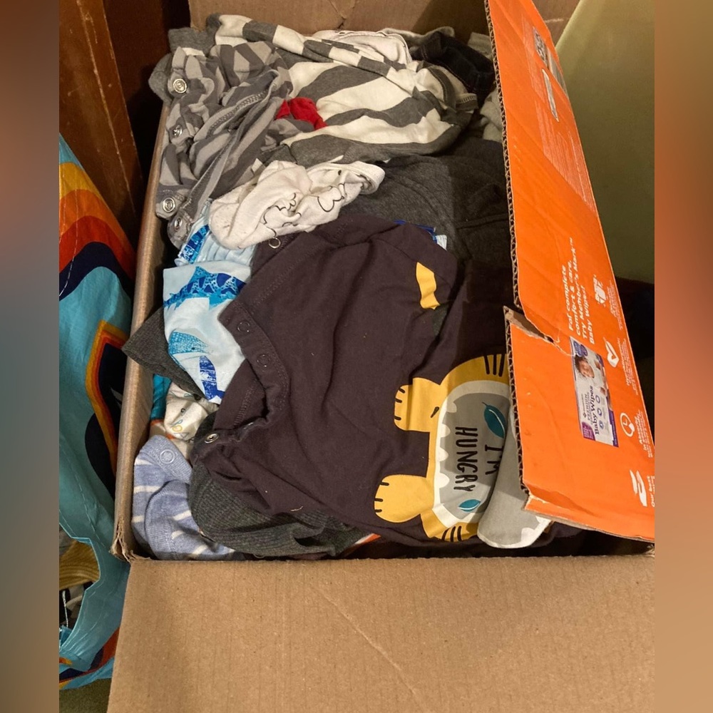 Bundle of baby boy clothes